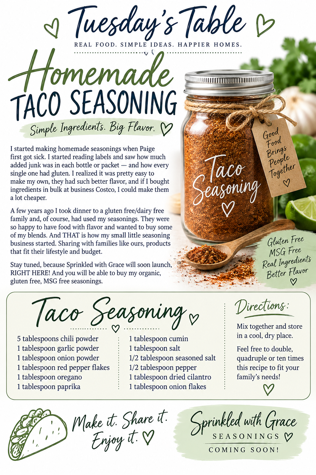 Homemade Taco Seasoning Recipe