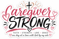 Caregiver Strong 3 Inch Sticker